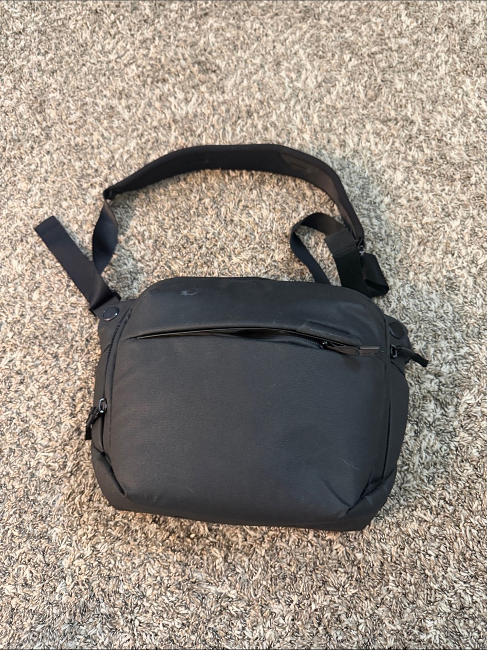 Men's Black Crossbody Sling Camera Bag